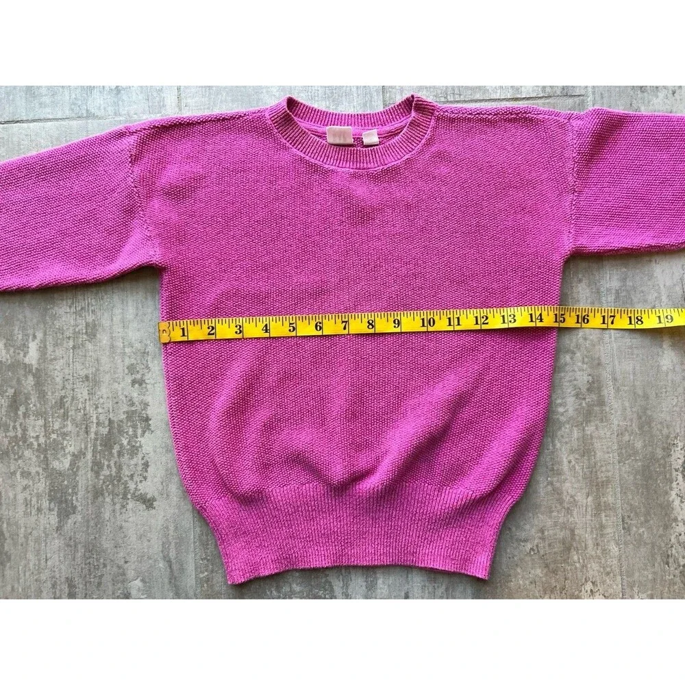 GAP Kids Sweater Girls Pink Metallic Shimmer Knit Pullover Crew Neck Casual S